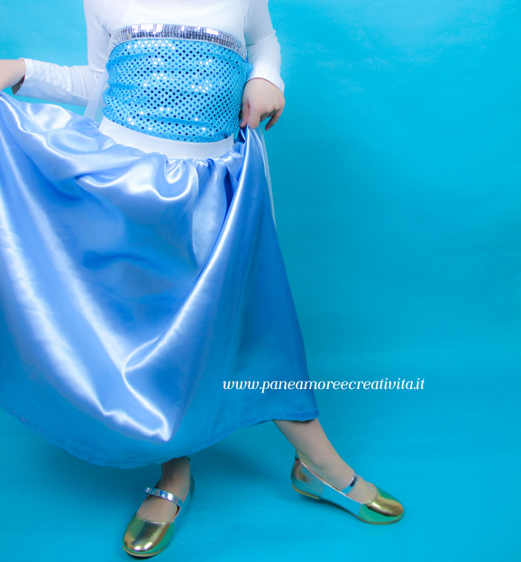 VESTITO COSTUME Maschera di CARNEVALE - Principessa ELSA - Frozen