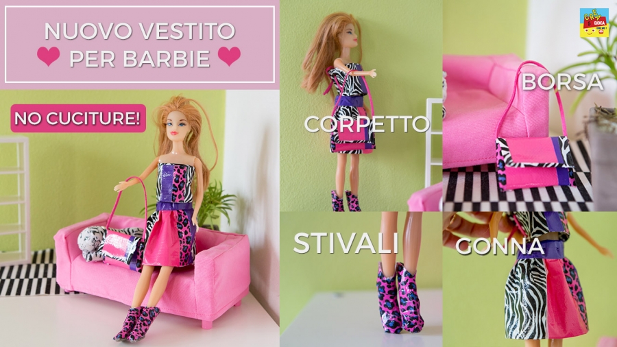 Vestito per Barbie fai da te con stivali e borsetta! · Pane, Amore 